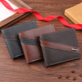 Men Short PU Leather Wallet Multi-Slot Coin Pocket Credit ID Card Holder Wallet.