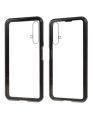 Huawei Nova 5i / Honor 20s / Honor 20 - 360 Degree Magnetic Adsorption Case Metal Frame Tempered Glass Back with Built-in Magnet Cover. 