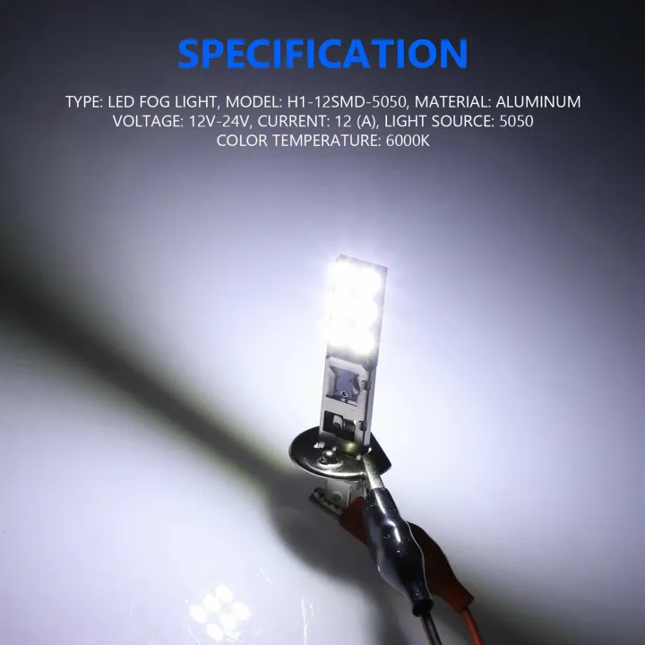 8PCS%20H1%206000K%20Super%20White%2080W%20LED%20Headlight%20Bulbs%20Kit%20Fog%20Driving%20Light%20-%20Image%204