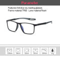 New Anti Blue Ray Reading Glasses Comfortable Durable TR90 Rectangular Frame Presbyopia Hyperopia Lens Diopter From +100 To +400. 