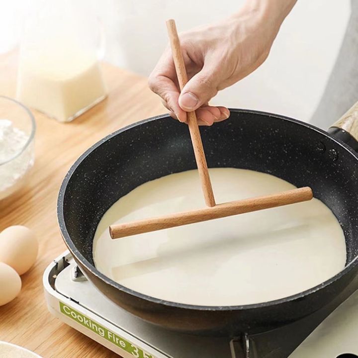 Chinese Specialty Crepe Maker Pancake Batter Wooden Spreader Stick Home Kitchen Accesories Tool DIY Canteen Specialty Supplies