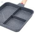 Divided Grill Frying Pan Divided Kitchen Cooking Tool 3 Section Skillet Egg Cooker Pan Egg Pan for. 