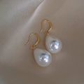 Enacolor Fashion Women Large Drop Pearl Earrings for Women Accessories. 
