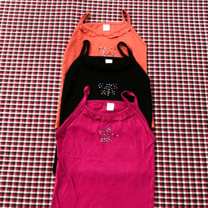 3 Pieces Multi Color girls Singlet / Tank Top and tees by any color