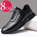 【selevn roind】 Men Genuine Leather Casual Shoes Height Increasing Durable Sole Man Breathable Sport Shoes Fashion Trend Waterproof Men Sneakers. 