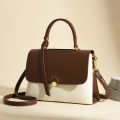 Genuine Leather Bag Women's 2023 New High-value Versatile Women's Leather Doctor Bag Commuter Bag Simple Temperament One-Shoulder Handbag.