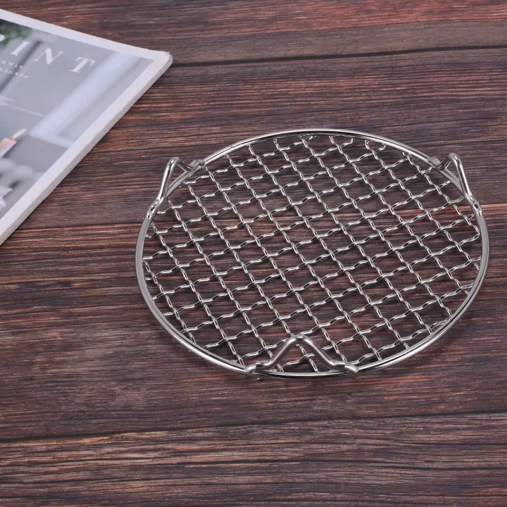 NAMUNY%20304%20Stainless%20Multipurpose%20Steel%20Round%20Grill%20Net%20with%20Foot%20Barbecue%20Rack%20Steam%20Baking%20Rack%20Camping%20Outdoor%20BBQ%20Meshes%20-%20Image%205