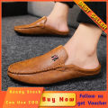 Korean Half Shoes for men Half Slippers Flat Sandals Lazy Shoes Loafers for men New Fashion Casual Shoes Mules for men.