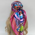 2022 Silk Scarf 90x90cm Luxury BrandDesigner Hair Print Head Large Handkerchief Hijab Shawl Women bandanna foulard muffler wrap.