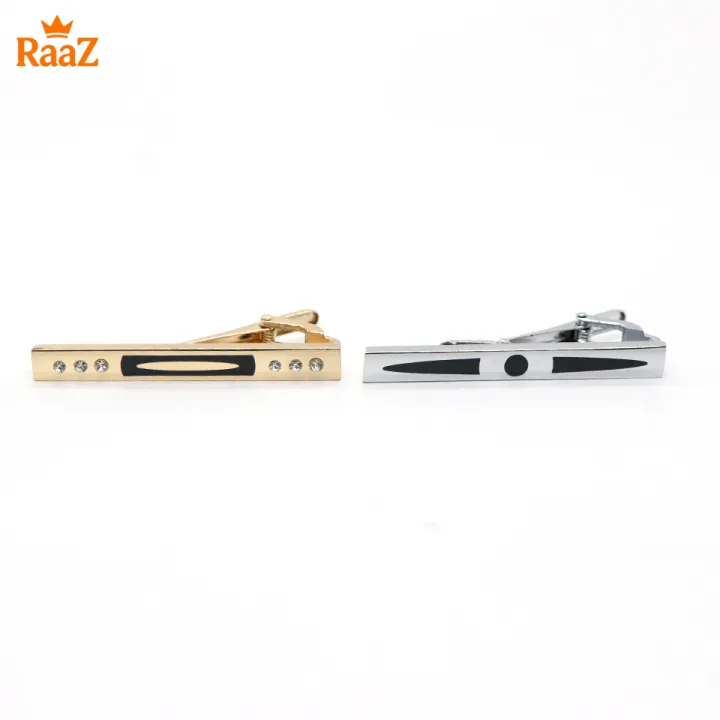 2Pc%20Set%20Stainless%20Steel%20Tie%20Clip%20with%20Mosaic%20Stone%20Design%20for%20Men%20-%20Image%202