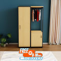 Indispensable - Single Door Wardrobe with Large Cabinet & Cloth Stand by Modern Home Furniture - Furniture & Decor - Modern and Trendy. 
