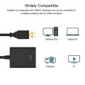 HXSJ HW-1503 USB3.0 to HDMI Adapter 1080P 60HZ HD Audio Video Adapter Converter Cable High Speed 5 Gbps for Windows 7/8/10 PC. 