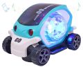 09 Future Musical Flashing Light Stunt car Toy for Kids Music 4D Vibrant Light Effects | 360° Rotating Bump Go Battery (Not Included).