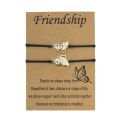 【Daily Necessities For Anyone Store】Gifts Birthday Long Distance Matching Friends Butterfly BFF Friendship Bracelets for 2 Girls.