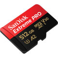 Sandisk Extreme Pro 512GB MicroSDXC UHS-I U3 Class 10 Memory Card with Adapter. 