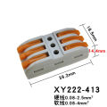 XY222 quick terminal, two position screw free pull-out rod connector, 3P solderless press type wiring terminal.