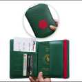 Travel Document Bag Passport Protective Case Simple Couple Protective Holder PU Airplane Map Travel Passport Cover.
