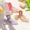【Shop the Latest Trends】 13cm Fashion Hair Claw Clip Solid Color Hollow Streamer Plastic Hair Claw Clip Hairpin Accessories For Women Girls Bayline. 