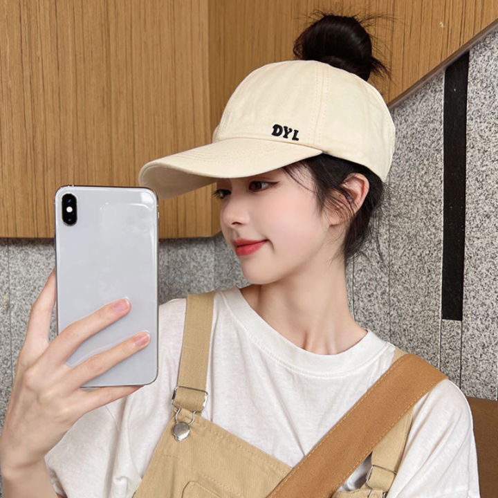 2024%20New%20High%20Ponytail%20Baseball%20Cap%20For%20Women%20Girls%20Summer%20Sports%20Cap%20Fashion%20Casual%20Solid%20Color%20Cap%20Sun%20Hat%20With%20Ponytail%20Hole%20Demoo%20-%20Image%203