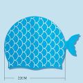 1Pcs Mermaid Tail Children Swimming Cap Silicone Waterproof Cartoon Kids Girls Swim Hat Free-diving Surfing Swimming Accesories. 