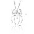 Lovely 4x3cm Spider Pendant Chain Necklace Silver Tone Spiderman For Men.