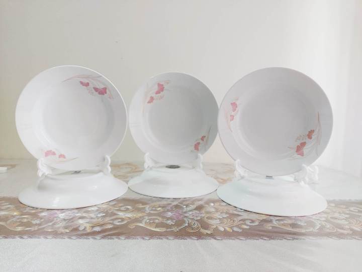 6%20Pcs%20Deep%20Dinner%20Plate%20set%209%20Inch.%20Everyday%20Use%20Rice%20Dinner%20Plate.%20Deep%20Rice%20Dinner%20Plate,%20Exclusive%20Beli%20Flower%20Pint%20Rice%20Plate.%20Microwave%20oven%20save.%20-%20Image%203