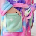 Kigurumi Husky Children Bathrobe Bath Robe Autumn Winter Animal Unicorn Hooded Pajamas For Boys Girls Towel Robes Kids Nightgown.