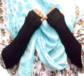 Indispensable -Quality And Durablity -1 Pair Coffee Color Fingerless Hand Gloves/ Hand Sleeves for Woman/ Girls- Innovative. 