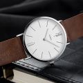 Men Watch Fashion Ultra-thin Simple Watches Men Waterproof Leather Strap Quartz Watch For Men Wristwatch. 