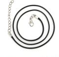 Black Korea Cord Chain String Necklace.