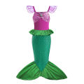 Disney Children Mermaid Tail Swimsuit Girl Beach Clothes Bikini Wreath Bathing Suit Set Swimming Party Cosplay Mermaid Costume. 