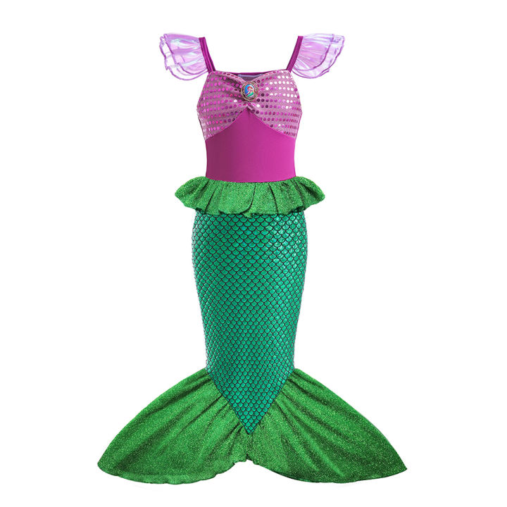 Disney%20Children%20Mermaid%20Tail%20Swimsuit%20Girl%20Beach%20Clothes%20Bikini%20Wreath%20Bathing%20Suit%20Set%20Swimming%20Party%20Cosplay%20Mermaid%20Costume%20-%20Image%207