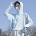 Ice Silk Women Hooded Sun Protection Clothing Long Sleeve Summer Anti UV Cycling Running Camping Breathable Outdoor Sports. 