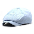 【Buried Buzie】Solid Cotton Newsboy Caps Men Flat Peaked Cap Women Painter Beret Hats 30. 