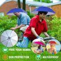 Massmall Summer Umbrella Hat 27" UV Protection Umbrella Hats For Women Kids Hands Free Umbrella.