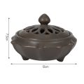 Ceramic Incense Burner-3 x incense burner-Coffee Color.