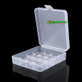 (White) Plastic 4-Section 18650 Battery Box Lithium Battery Holder Storage Box Case. 