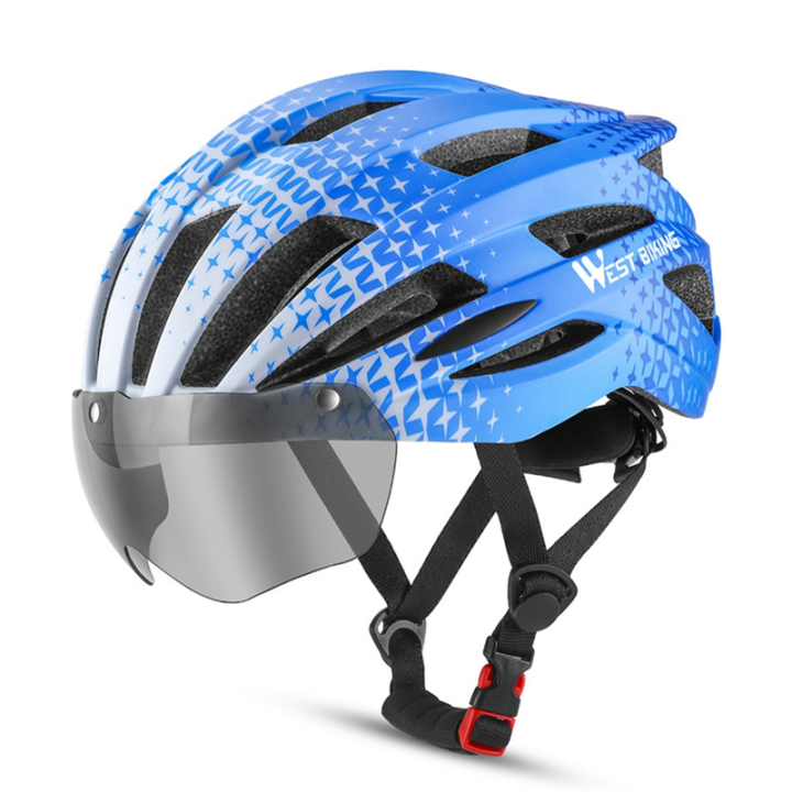 WEST BIKING Pcs Bike Helmet Detachable Magnetic Goggles