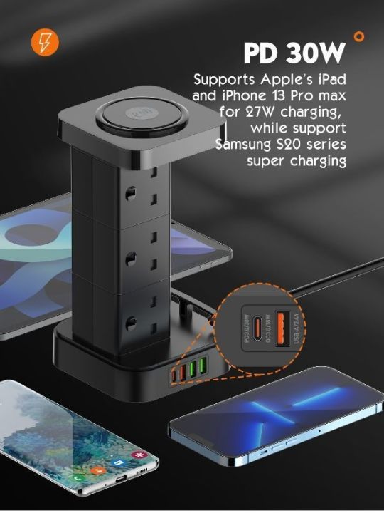 LDNIO%20SKW6457%202500W%20Tower%20Socket%20QC%203.0%20USB+PD%2030W%20Power%20Socket%20Extension%20Sockets%20Smart%20Desktop%20Tower%20Power%20Strip%20with%206%20UK%20Outlet%20Plugs%20-%20Image%207