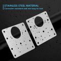 10Pcs Cabinet Hinge Repair Plate Kit with Holes Flat Fixing Brackets. 