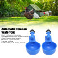 Automatic Chicken Waterer Kit, Anti Rust  2Pcs Automatic Chicken Water Cup for Poultry Farming. 