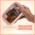 Stainless Steel Transparent Printed Lunch Tiffin Box for School/Office/College for Kids, Men, Women (Big, Pink).