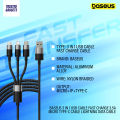 Baseus 3 In 1 USB Cable Fast Charge 3.5A Micro Type-C Cable Lightning Data Cable Quick Charge Forall phone.
