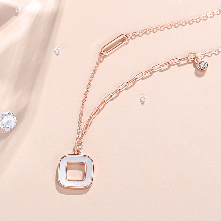 New%20Wancheng%20square%20mother-of-pearl%20necklace%20women's%20pendant%20sterling%20silver%20niche%20light%20luxury%20clavicle%20chain%20ins%20cold%20wind%20geometric%20necklace%20-%20Image%204