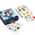 Children's Educational Logic Thinking Toy Crazy Flip Card Montessori Find Shape Animal Fruit Shadow Pairing Shape Puzzle Game. 