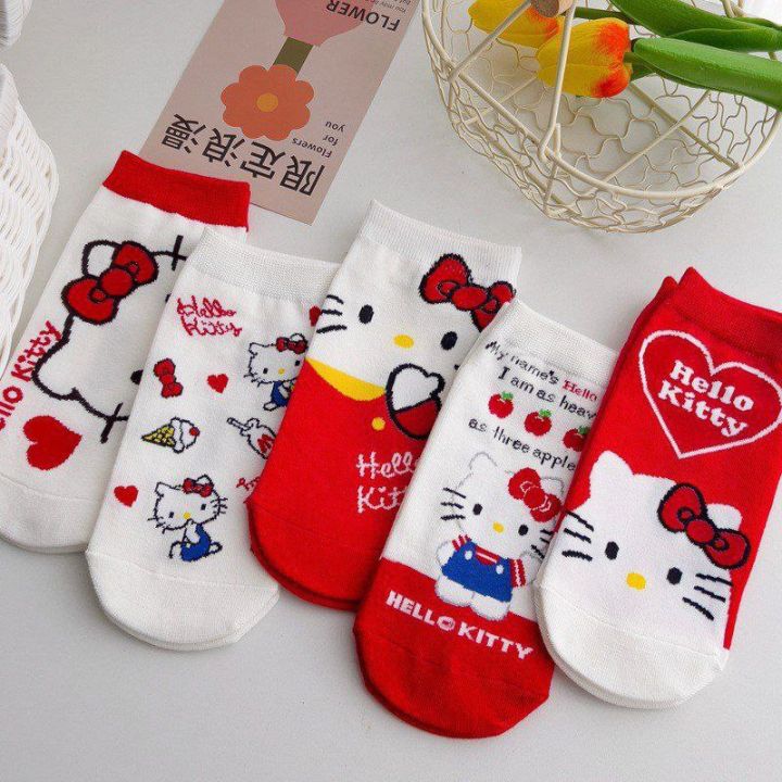 Japanese cartoon Hello Kitty mid-tube women's socks socks women's cute cartoon anime stockings spot