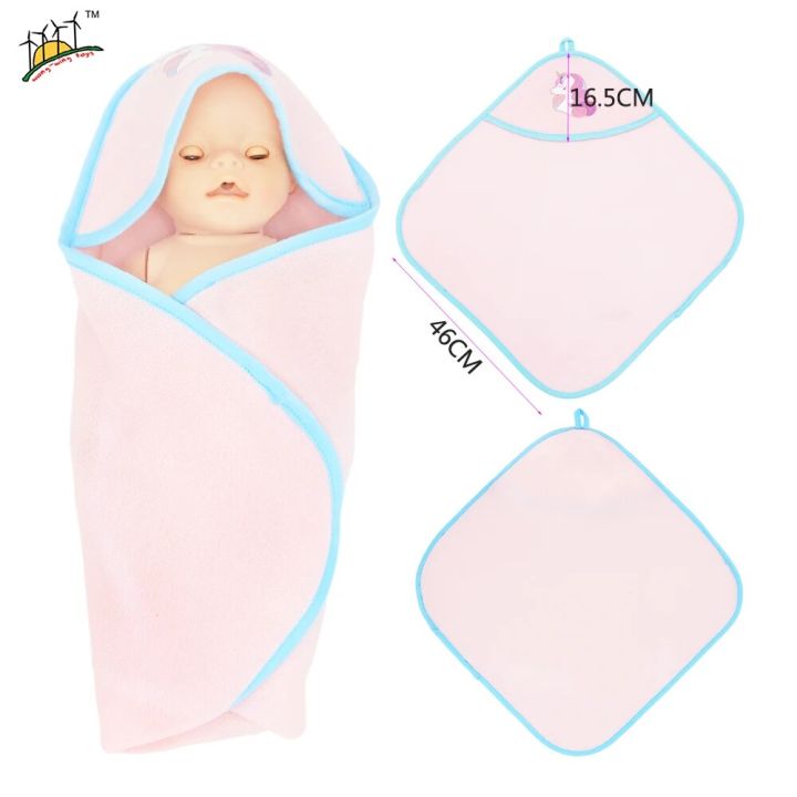 %E3%80%90The%20road%20to%20happiness%20Store%E3%80%91Doll%20Accessories%20Hooded%20Bath%20Towel%20fit%20Baby%20Dolls%2018%20inch%20Doll%20Baby%20Quilt,%20Our%20Generation%20Girl's%20Toys%20Clothes%20-%20Image%202