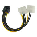 Graphics Card Power Cable Anti-deform Dual 4Pin to 8Pin Video Card Power Supply Cable. 