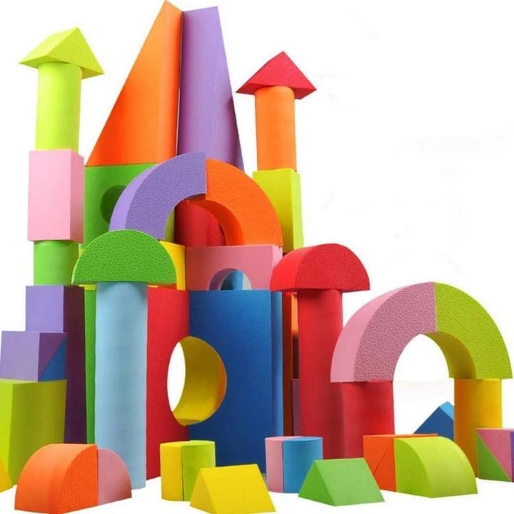 50pcs/Set Large Safe Building Blocks Big Foam Blocks Colorful ...