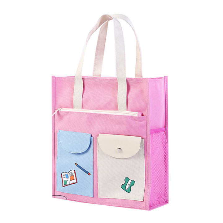 New%20PortableA4Document%20Pouch%20Men's%20and%20Women's%20Tuition%20Bag%20Large%20Zipper%20Art%20Make-up%20Bag%20Children's%20Homework%20Schoolbag%20-%20Image%205